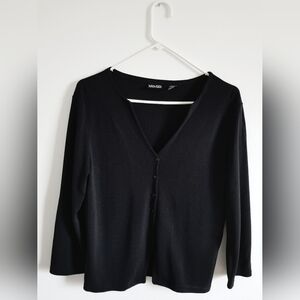 NY & CO Black Button-Front Cardigan Size L